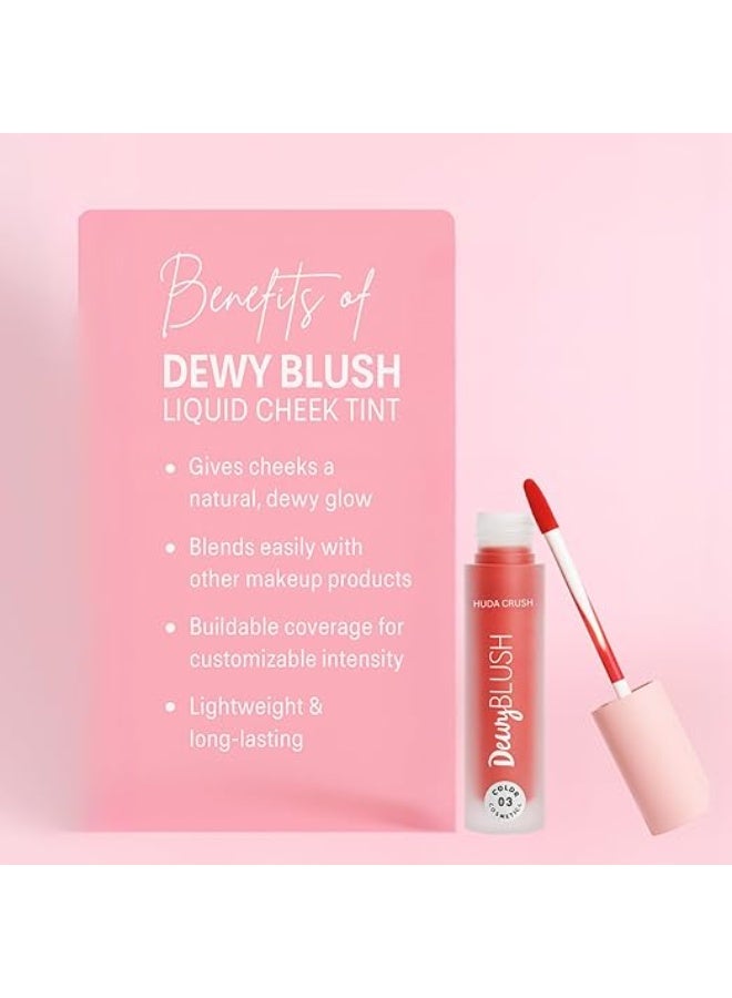 HUDACRUSH Huda Crush Liquid Blush - Bright Cherry Blush for Face Makeup, Blusher for Cheeks, Blendable Long-Lasting Matte Finish, Waterproof for Women and Girls - Image 4
